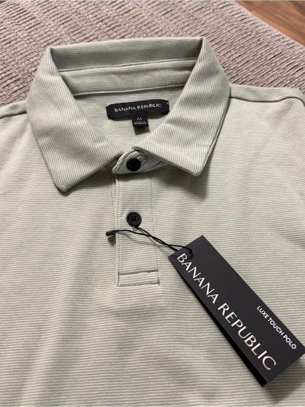 Banana Republic Men’s Sage Green Luxe Touch Polo